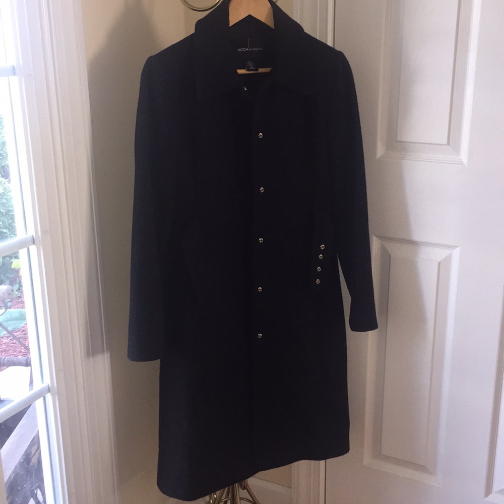 MODA International Black Pea Coat